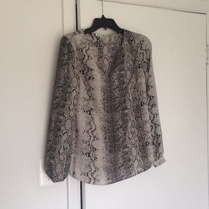 Gray snake skin blouse